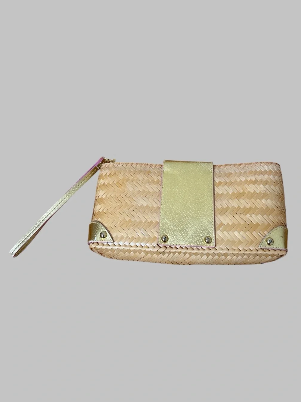 Lilly Pulitzer Vintage Rare Straw Starfish Wristlet